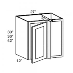 Wall Blind Corner Cabinets - Interchangeable L & R Grey shaker Asheville collection