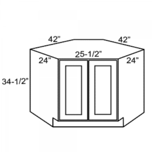 Diagonal Corner (Sink) Base Espresso Shaker Asheville collection