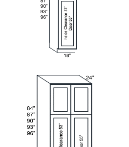 Pantry Cabinets Grey shaker Asheville collection