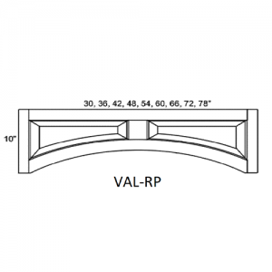 Valance Raised Panels - For VC Series Only Classic Creme Asheville collection