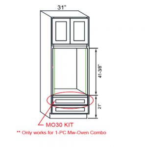 Microwave-Oven Kit -- Add to OC31xx to fit "1-PC" MW-Oven Combo Grey shaker Asheville collection